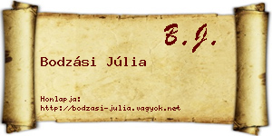 Bodzási Júlia névjegykártya